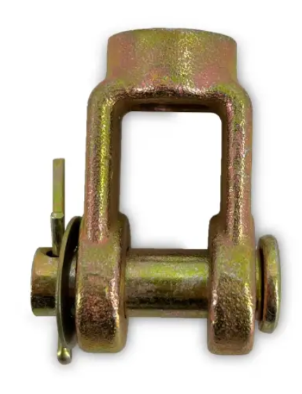 Single pin clevis kit 5/8 thread 1/2 pin, replaces 1245C185, side view