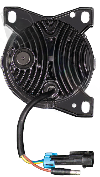 Right hand LED fog driving lamp for Kenworth and Peterbilt, side view