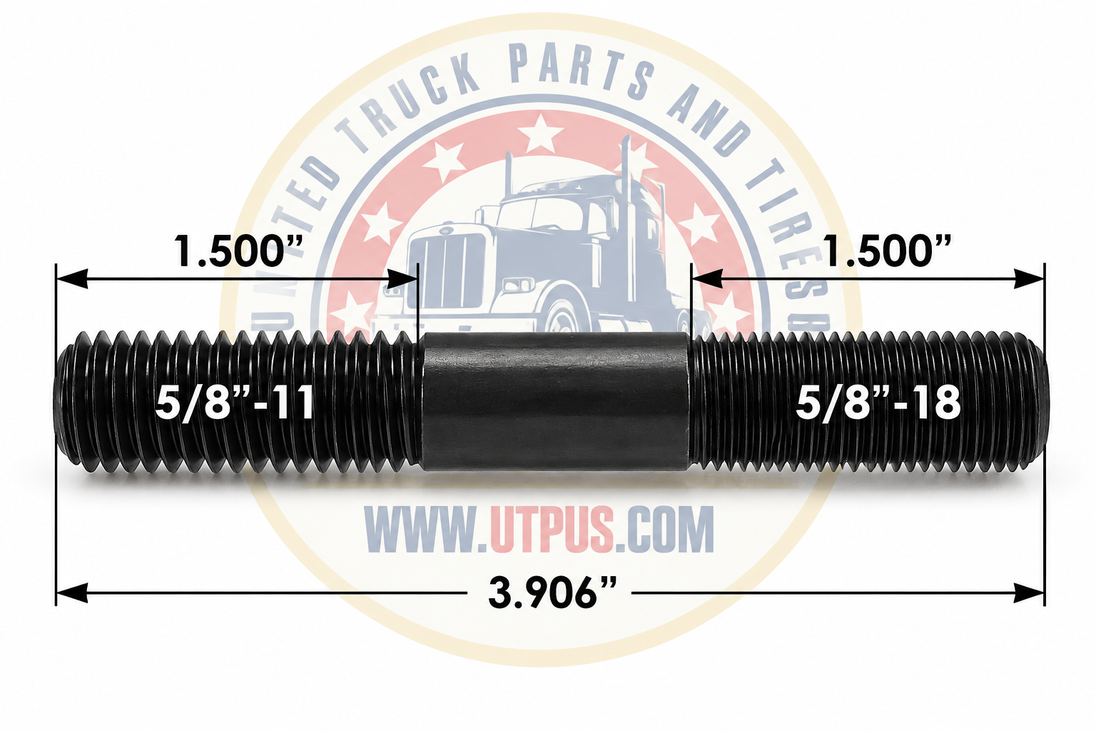 Aftermarket ConMet-style drive flange stud for heavy-duty truck drive axles