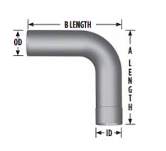 90 degree exhaust elbow 5 in ID-OD, part 10P500AZ