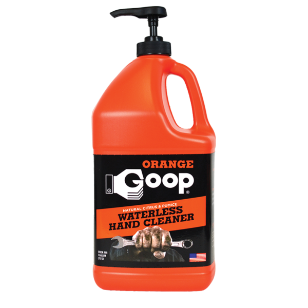 Orange Goop hand cleaner for truck shops