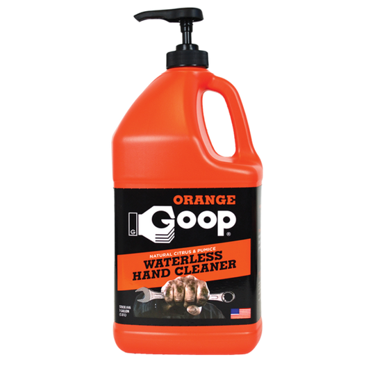 Orange Goop hand cleaner for truck shops