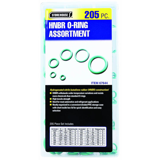 HNBR O-ring assortment, 205 pieces, part 67644