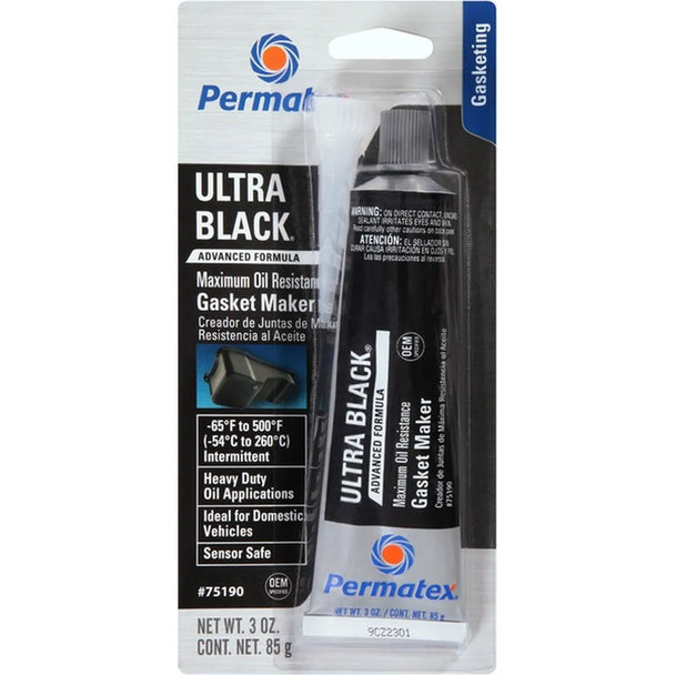 Ultra black gasket maker for truck engine repair