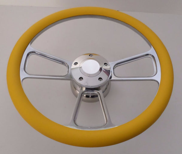Forever Sharp yellow steering wheel with hub adaptor