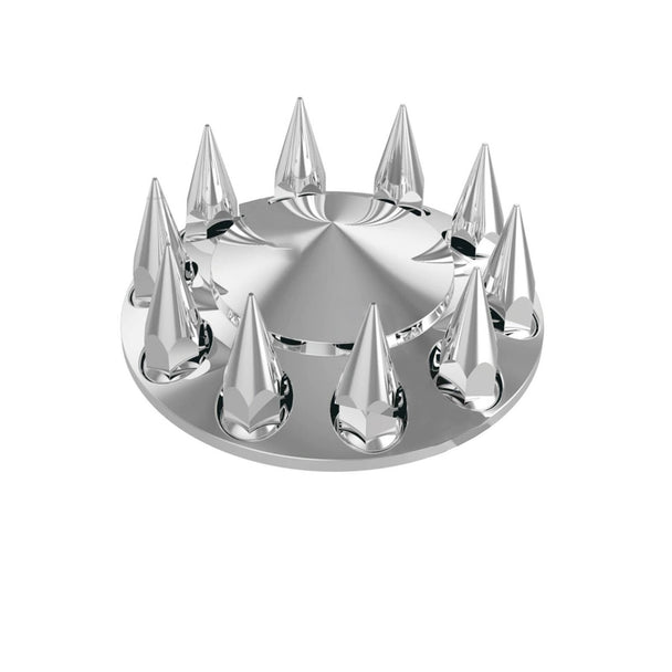 Pointed chrome ABS front axle cover set M22x1.5 thread-on for 33mm nuts