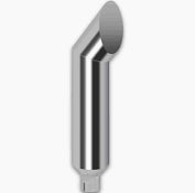 Chrome mitered exhaust stack 5 x 7 in
