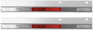 Straight conspicuity reflector plate set for semi trucks