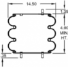 Convoluted Air Spring Replaces S-13047, W01-358-7800, 3B14-360 - Image 2