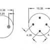 Convoluted Air Spring Replaces ASC 1500, 3B12-335, W01-358-7956 - Image 4